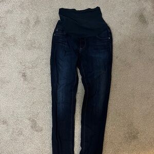 Adriano Goldschmied dark walk skinny maternity jeans